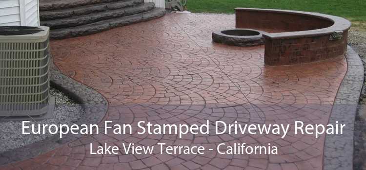 European Fan Stamped Driveway Repair Lake View Terrace - California