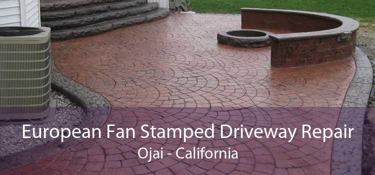 European Fan Stamped Driveway Repair Ojai - California
