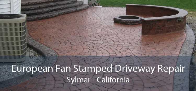 European Fan Stamped Driveway Repair Sylmar - California