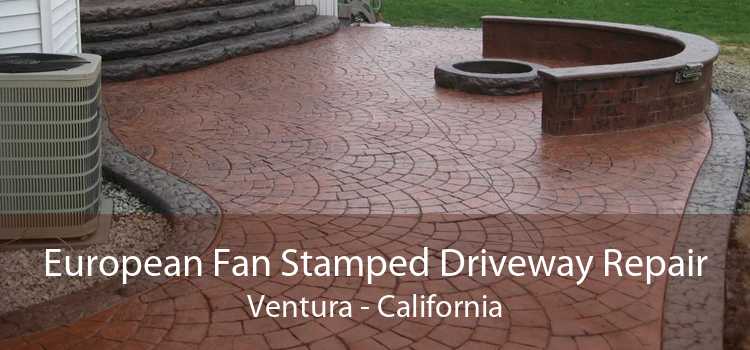 European Fan Stamped Driveway Repair Ventura - California