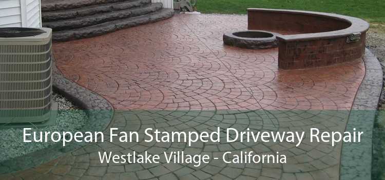 European Fan Stamped Driveway Repair Westlake Village - California