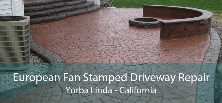 European Fan Stamped Driveway Repair Yorba Linda - California