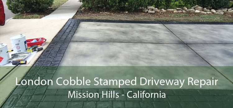 London Cobble Stamped Driveway Repair Mission Hills - California