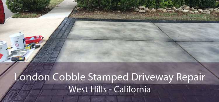 London Cobble Stamped Driveway Repair West Hills - California