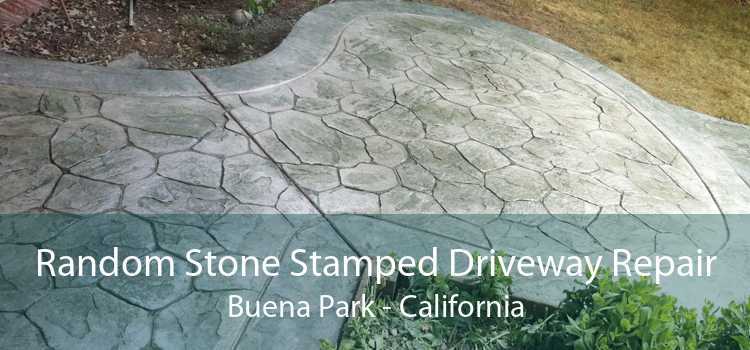 Random Stone Stamped Driveway Repair Buena Park - California