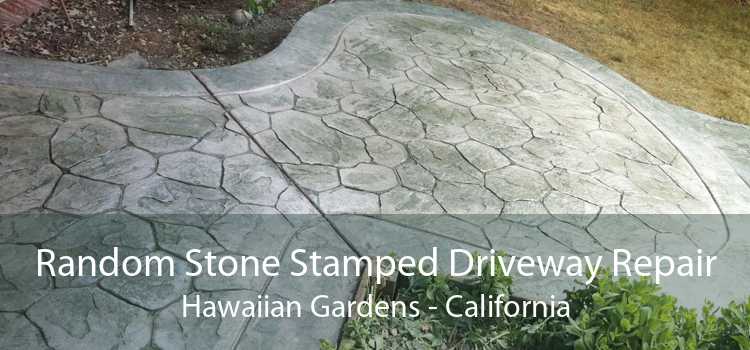 Random Stone Stamped Driveway Repair Hawaiian Gardens - California