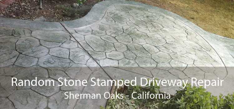 Random Stone Stamped Driveway Repair Sherman Oaks - California