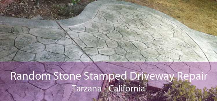 Random Stone Stamped Driveway Repair Tarzana - California