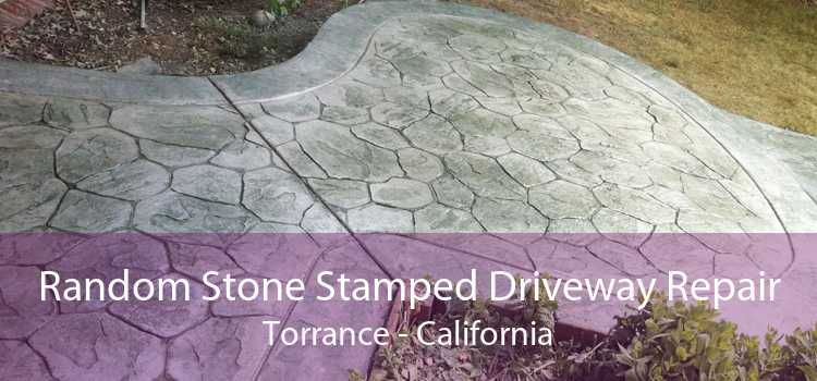 Random Stone Stamped Driveway Repair Torrance - California
