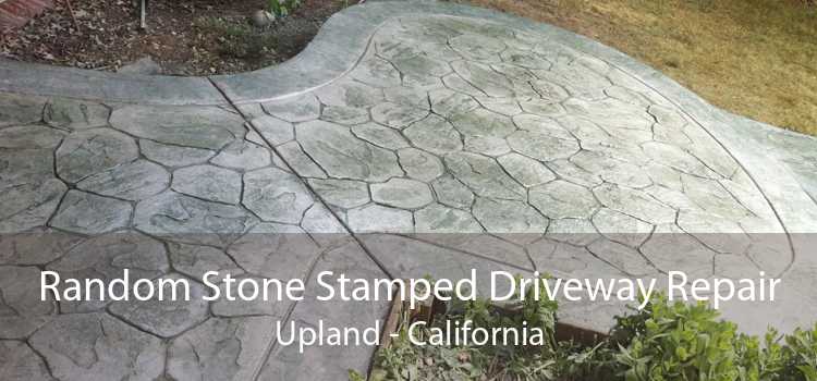 Random Stone Stamped Driveway Repair Upland - California