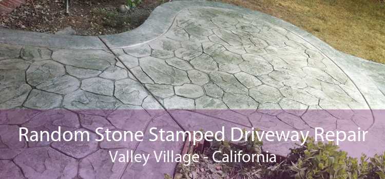 Random Stone Stamped Driveway Repair Valley Village - California