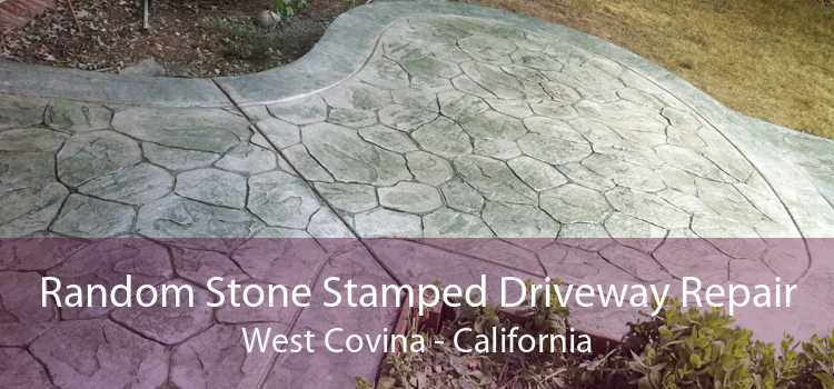 Random Stone Stamped Driveway Repair West Covina - California