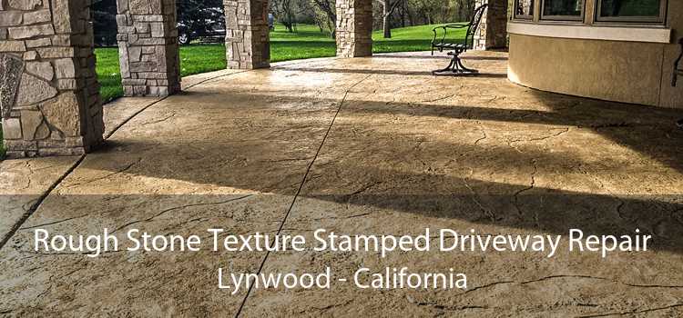 Rough Stone Texture Stamped Driveway Repair Lynwood - California