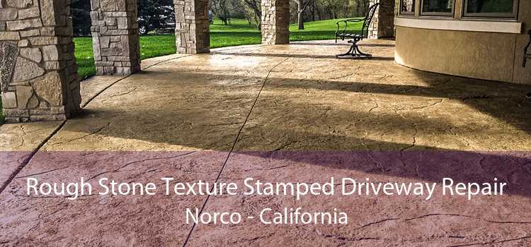 Rough Stone Texture Stamped Driveway Repair Norco - California